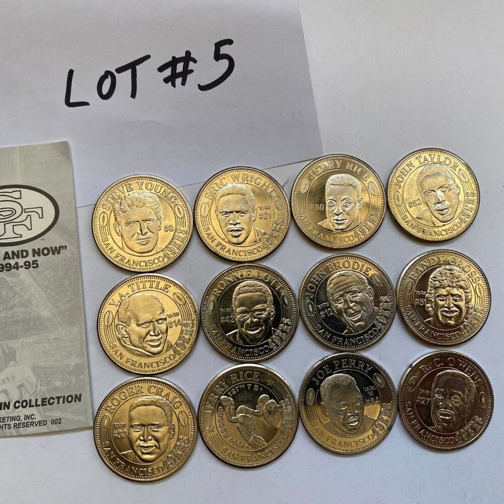 San Francisco 49ers then and now 1994-95 collectable coins 12 of 20 Lot #5